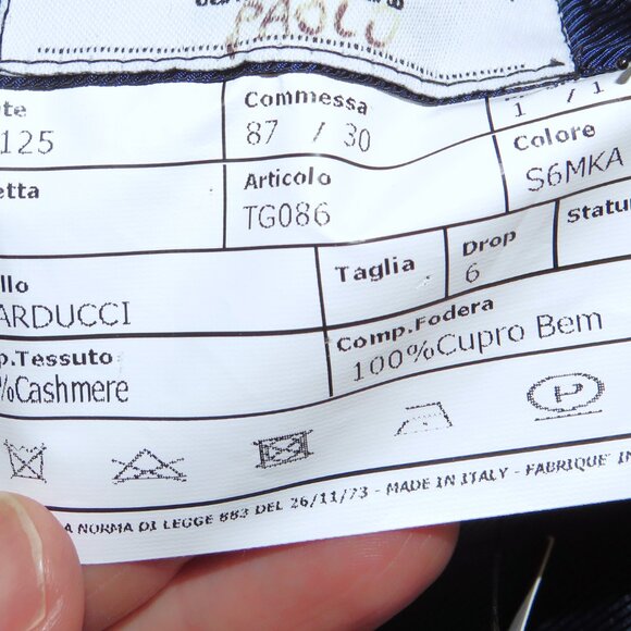 Tincati x Partenopea Bespoke Pale Green HBone Cashmere Two Button Sport Coat 44L - Picture 14 of 15